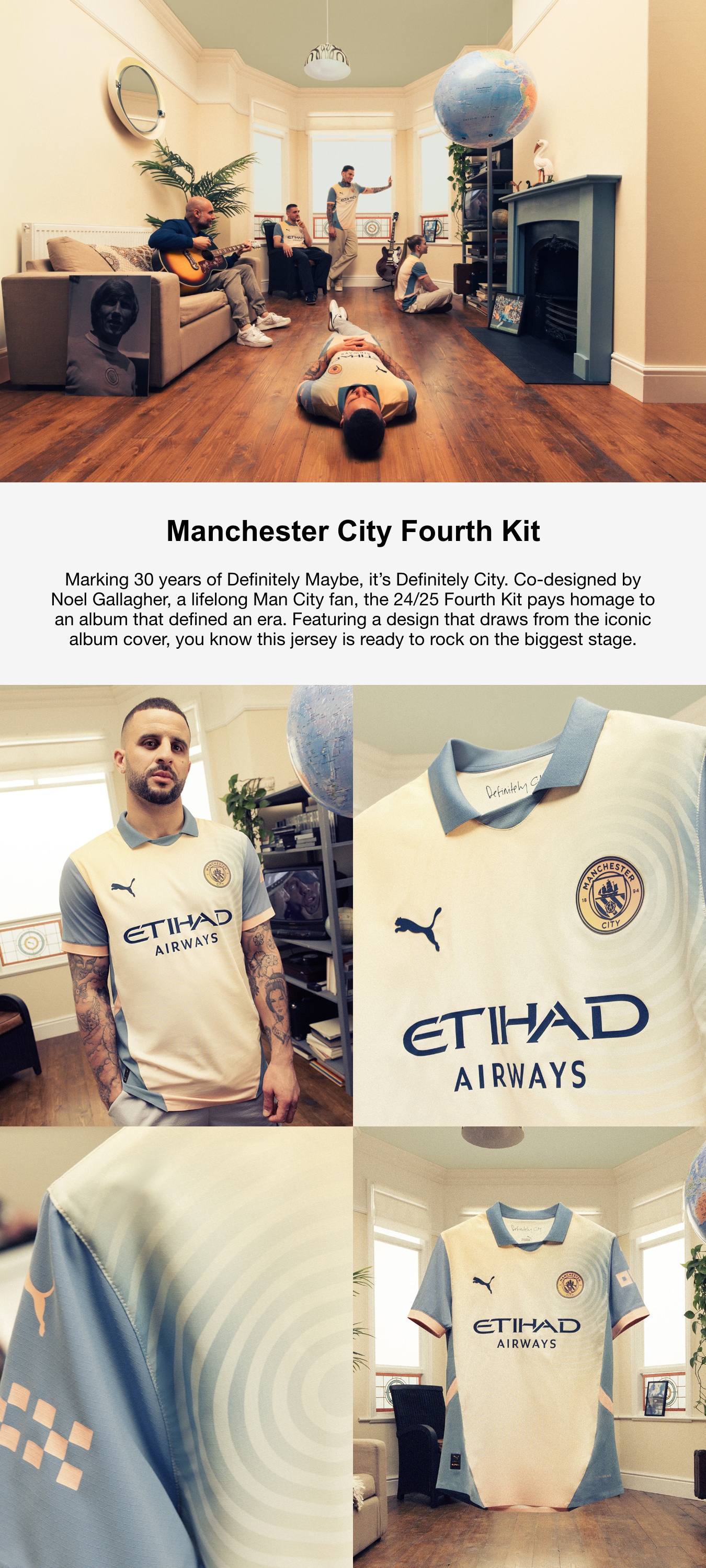 Manchester City PUMA Fourth Shirt 2024-25 - Kids
