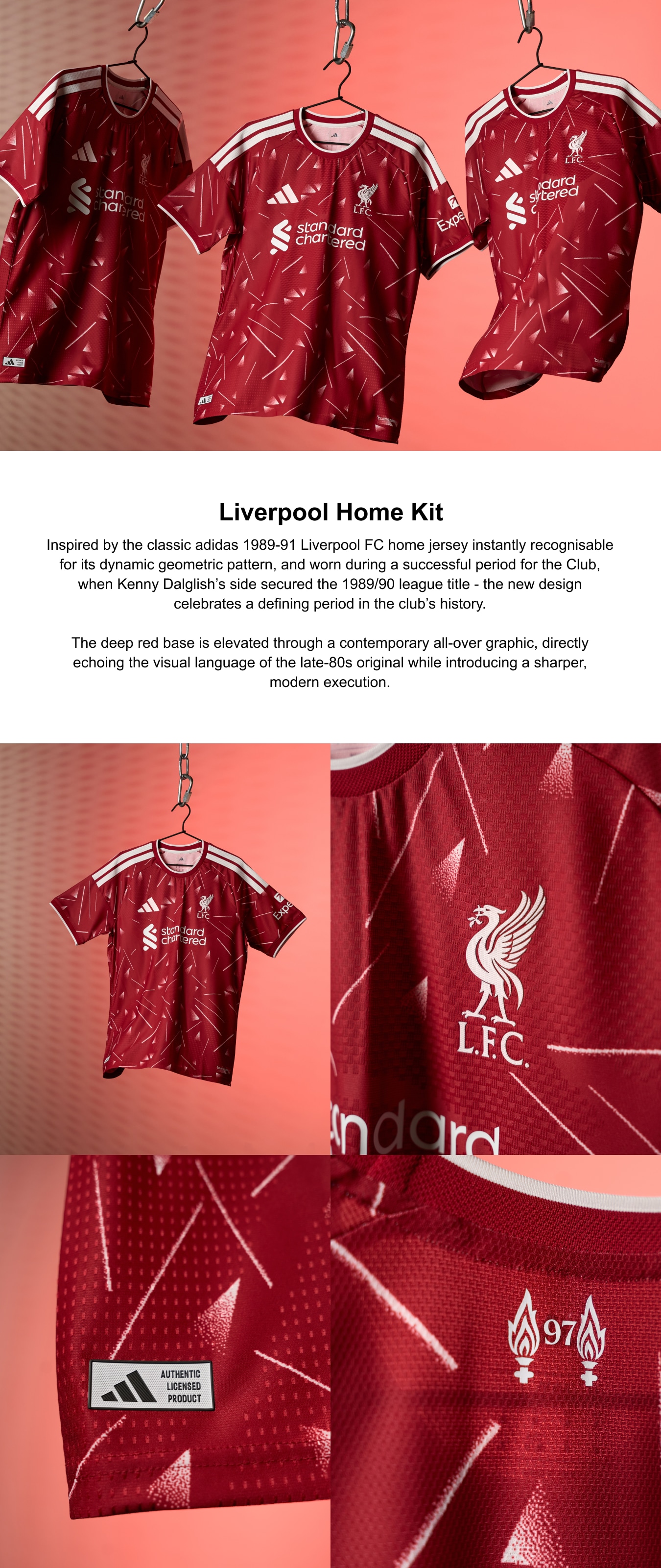 Liverpool adidas Home Authentic Shirt 2026-27 - Long sleeve with