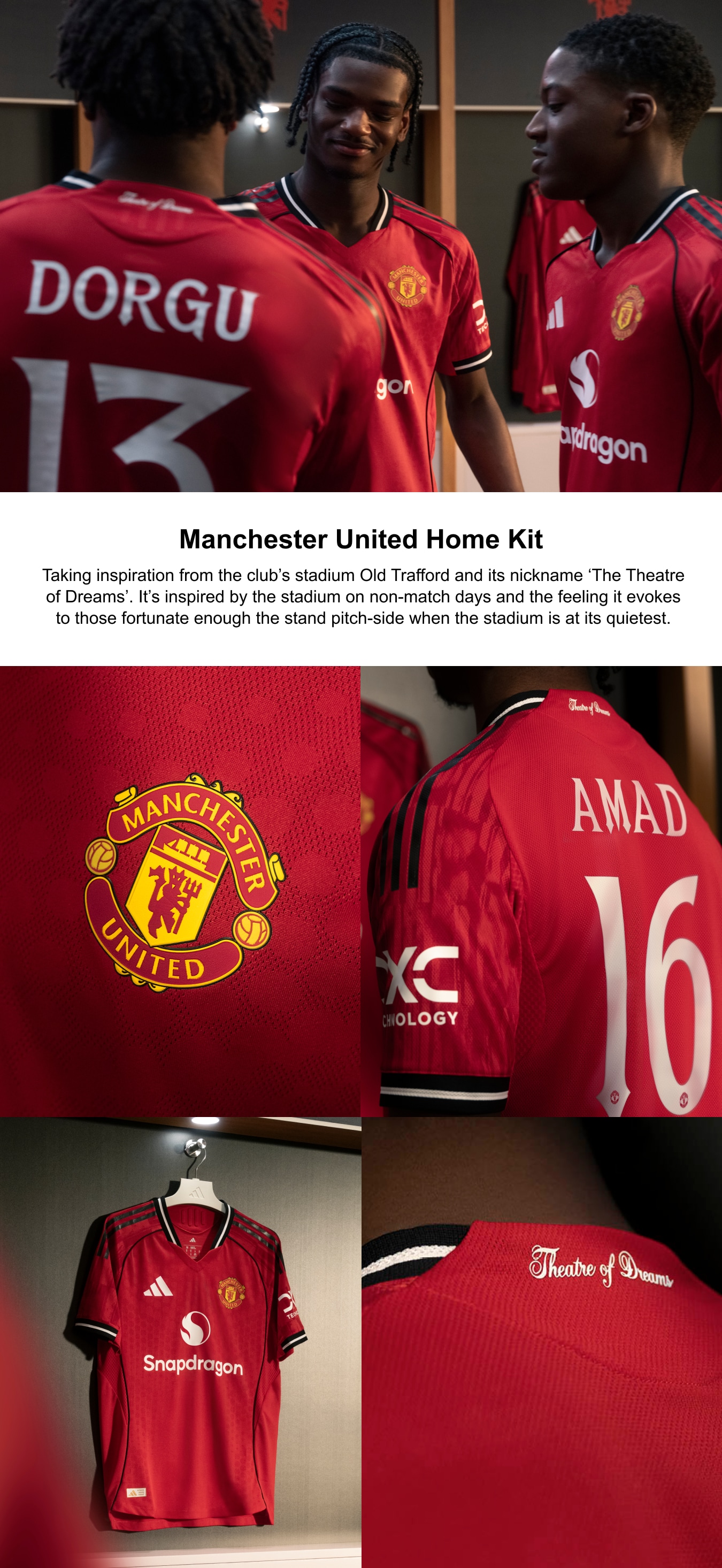 Manchester United adidas Home Authentic Shirt 2025-26 with Cunha